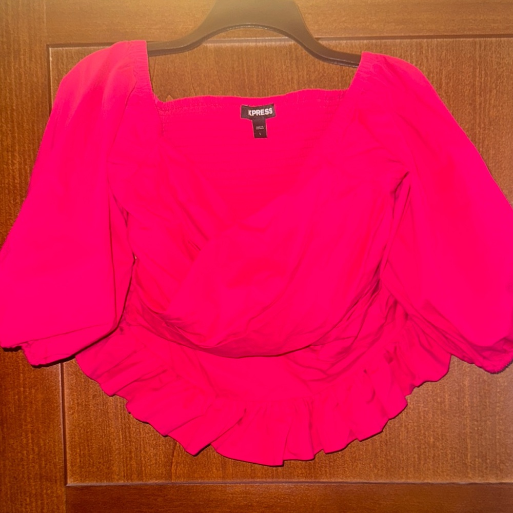 Express Women's Pink Top